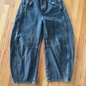 We The Free Good Luck Mid-Rise Barrel Jeans - size 29